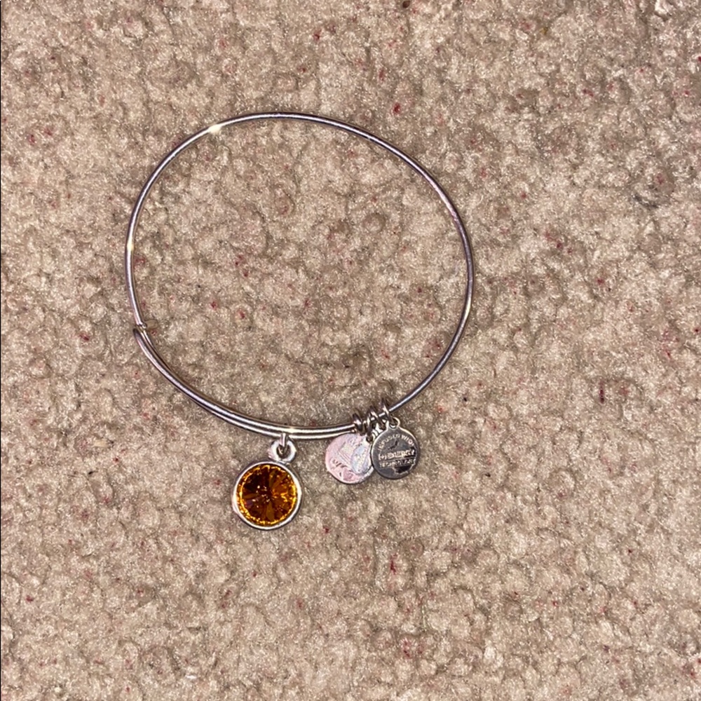 Alex and Ani orange gem bracelet